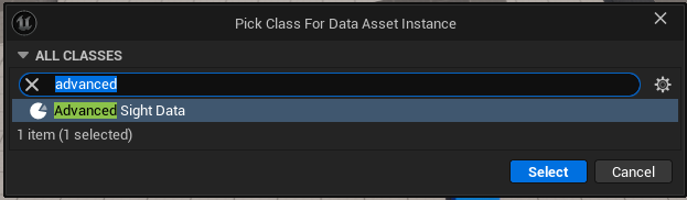 Choose Data Asset type