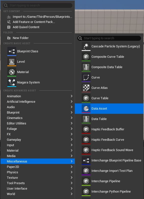 Create Data Asset