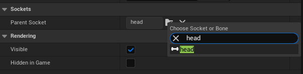 Setting target point socket