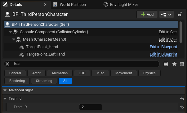 Updating TeamId for NPC character